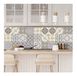 Ambiance Set van 9 tegelstickers | Zelfklevende decoratieve muursticker cement tegel - Mozaïek tegel muursticker badkamer en keuken | Cement Tegel muurstickers - azulejos - 20 x 20 cm 9 stuks