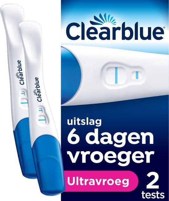 Clearblue Zwangerschapstest Ultravroeg (10mIU) - Uitslag 6 Dagen Eerder - 2 Testen