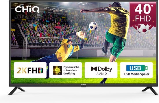 CHiQ L40G5W FHD led-tv, 100 cm (40"), 1080p, USB Blu-Ray Decoding, Dolby Audio, TUNER (DVB-T/T2/C/S/S2 ), HDMI/USB/oortelefoon/CI/RF