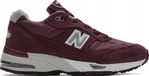 New Balance Shoes W991BBL Burgundy with ABZORB cushioning and C-CAP midsole