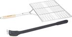 Neka BBQ/barbecue grill klem - 40 cm - Chroomstaal - Inclusief schoonmaakborstel