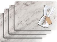 Westmark Set Placemats, 4-delige Set, Saleen Collectie MARMOR - Wit - 43,5 x 30 cm