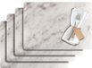 Westmark Set Placemats, 4-delige Set, Saleen Collectie MARMOR - Wit - 43,5 x 30 cm