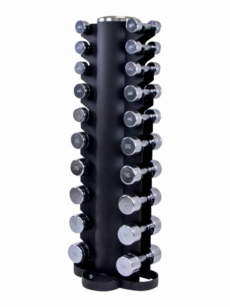 Lifemaxx LMX Dumbbelltower with Chrome Dumbbellset 1-10kg