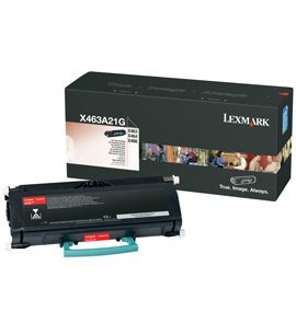 Lexmark X463A21G Toner Cartridge - Black - 3,500 Pages