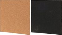 H&S Collection Krijtbord/prikbord set - met punaises/krijtmarker - 22 x 22 cm - kurk