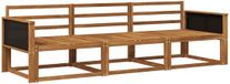 vidaXL - Chaise longue loungeset - 3 zitplaatsen - Naturel - Massief Acacia Hout