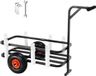 Chariot de pêche de plage sans marque - 90,71 kg - Caoutchouc, Acier - Noir