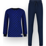 Vingino - Wecko Jongens Pyjama Lange Mouw Geruit Dark Blue Katoen/Elastaan Maat 98-104