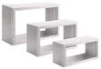 Homemania Trittico Wanddecoratie voor woonkamer, slaapkamer, kantoor, MDF, eiken, 45 x 27 x 15,5/40 x 22 x 15,5/35 x 17 x 15,5 cm