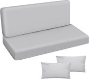 Ferocity Tuinschommelkussen Grijs GLATT Polyester 120 x 50 x 50 x 10 cm