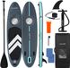 SereneLife Opblaasbaar Stand-Up Paddleboard – Stabiel SUP Paddleboard met Non-Slip EVA Deck, GoPro Bevestiging, Inclusief Peddel, Handpomp, Rugzak, 3 Vin Systeem, Geschikt voor Yoga, Fitness en Vissen