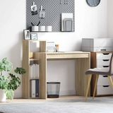 Maison Exclusive Bureau exclusif - Bois stratifié imitation chêne Sonoma, dimensions 100 x 40 x 90 cm