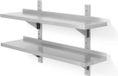 HENDI Dubbel verstelbare wandplank – roestvast staal – 1000x300x600 mm – inclusief stalen beugels