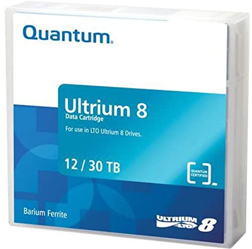 Quantum Ultrium LTO 8 Data Cartridge 12TB Native / 30TB 2.5:1 Compression, Black
