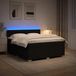 Prolenta Maison Exclusive Lit à Lattes avec Sommier Intégré, Matelas et Éclairage LED, Noir, 140 x 190 cm, Revêtement en Tissu