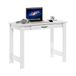 Furinno Schrijfbureau met lade, bewerkt hout, wit, 44,45 (D) x 99,57 (B) x 73,66 (H) cm