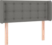 vidaXL Hoofdbord - Stof - Donkergrijs - 93x16x78/88 cm