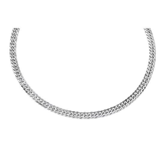Lucardi Heren Ketting - Staal - 70 cm - Zilverkleurig