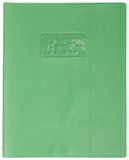 Clairefontaine Calligraphe 72111C Schriftomslag met Lederkorrel structuur Lichtgroen - 17x22 cm - 22/100ste met Etikethouder - PVC Opaak