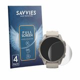 Savvies - Screenprotector voor Garmin Fenix 9 (43 mm) - Folie Beschermfolie transparant volledig dekking 4 Stuks