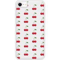 Apple Siliconen hoesje compatibel met iPhone 8 Cherry Grey