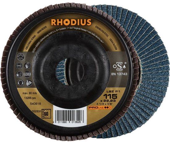 Rhodius 202531 LSZ P1 Lamellenschijf RVS, Staal 10 stuk(s)