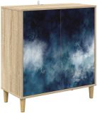 vidaXL Dressoir RAALTE Sonoma 69 x 33 x 75 cm Bewerkt hout