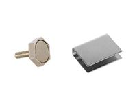 eliga Deurmagneet 22 mm met U-kleefplaat voor glazen deuren 8 mm