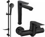 Mexen Pecos DF05 ensemble de douche, noir - 72714DF05-70