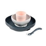 Béaba Servies set van siliconen blauw