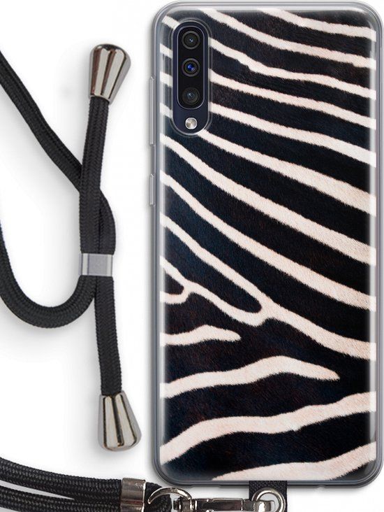 Case Company Hoesje met koord geschikt voor Samsung Galaxy A50 - Zebra - Back Cover