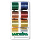 Madeira Klassiek metaalgaren - hand- en machinaal genaaid voor naaien en borduren, bevat puur zilver voor een elegante afwerking - 8 x 200 m, verschillende kleuren