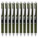 Pentel EnerGel XM BL77A2 gelpen met drukmechanisme, olijfzwart (12 stuks)