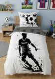 Omgoods - Housse de couette réversible pour enfants 140 x 200 cm avec motif sportif