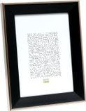 Deknudt Frames fotolijst S45FE2 - zwart - zilver buitenrand - 20x30 cm
