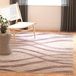 SAFAVIEH Adirondack Collection Modern Wave-tapijt voor woonkamer, eetkamer, slaapkamer, laagpolig, crème en paars, 91 x 152 cm