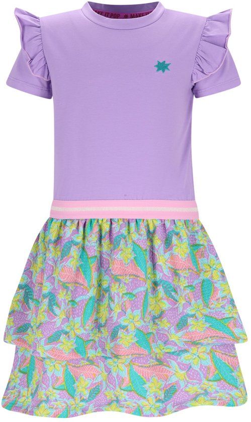 B.Nosy Y602-5814 meisjes jurk lila - Maat 104