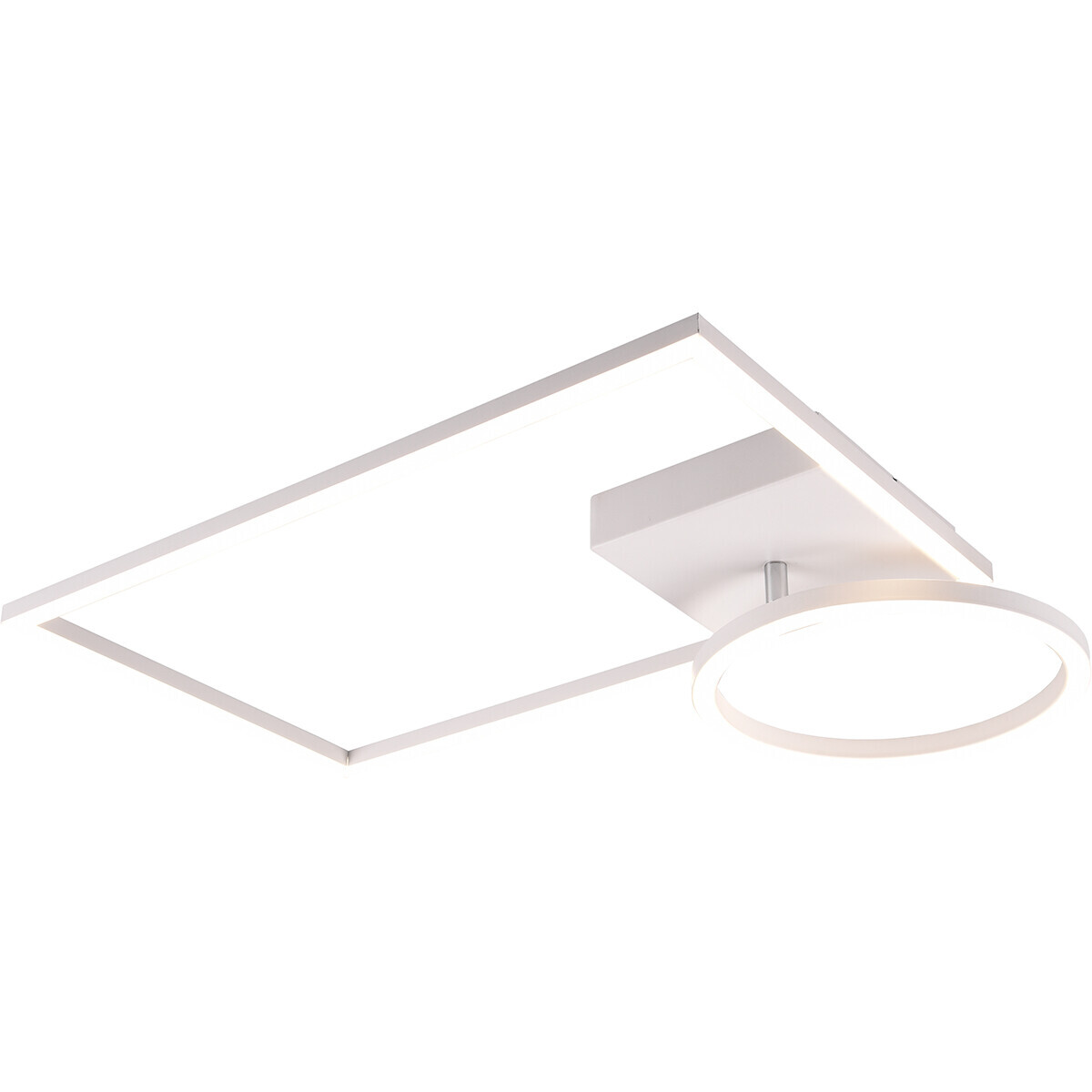 BES LED LED Plafondlamp - Plafondverlichting - Trion Viyona - 24W - Warm Wit 3000K - Vierkant - Mat Wit - Aluminium