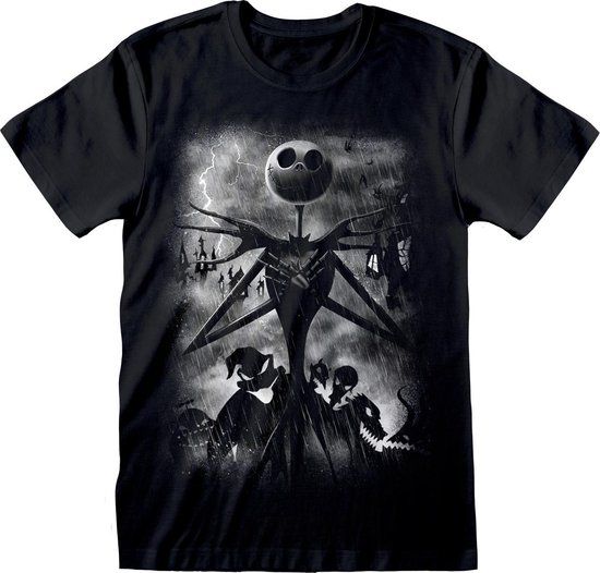 The Nightmare Before Christmas Stormy Skies Heren T-shirt - zwart - L