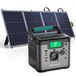 Centrale électrique chargeur avec panneau solaire 200W, batterie domestique 550W(1100W crête) générateur d'énergie solaire 555Wh avec fonction de charge rapide bidirectionnelle USB-C 140W