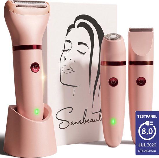 Sansbeauté 3-in-1 Ladyshave - Pink Edition - USB Oplaadbaar