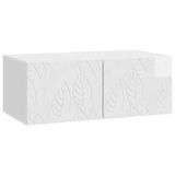 vidaXL Wandmontage TV-kast 98 x 31 cm Hoogglans Wit Bewerkt hout