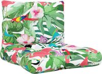 vidaXL Palletkussen - Groen en roze
