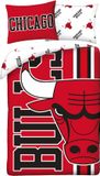 Chicago NBA Chicago Bulls Dekbedovertrek Eenpersoons 140x200cm + 70x90cm Kussensloop Polyester Rood