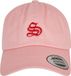 Mister Tee Letter Pink Low Profile Cap S Verstelbare pet - Zwart