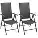 VidaXL Tuinstoel Terras Aluminium, Polyrattan Zwart (2 stuks)