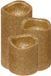 Feeric lights bougies LED - 3x - or - paillettes
