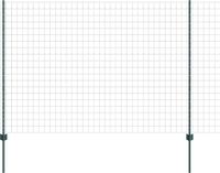 vidaXL Euro-hek met palen 10 x 1,6 m PVC-coated staal groen mesh