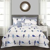 Lush Decor Rowley Vogels Quilt Navy 7-delig Set King